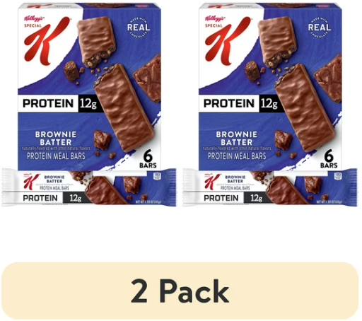 Kellogg's Special K Brownie Batter Chewy Protein Meal Bars 6 Count 2-Pack Deal