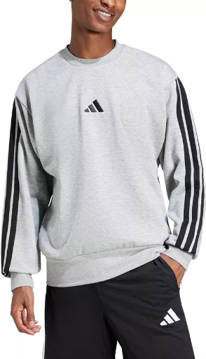 adidas Men's Essentials 3-Stripes Fleece Sweatshirt Deal