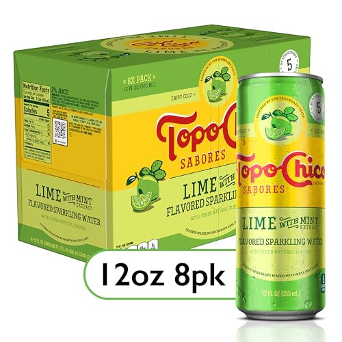 Topo Chico Sabores Lime Sparkling Water w/ Mint Extract 8-Pack