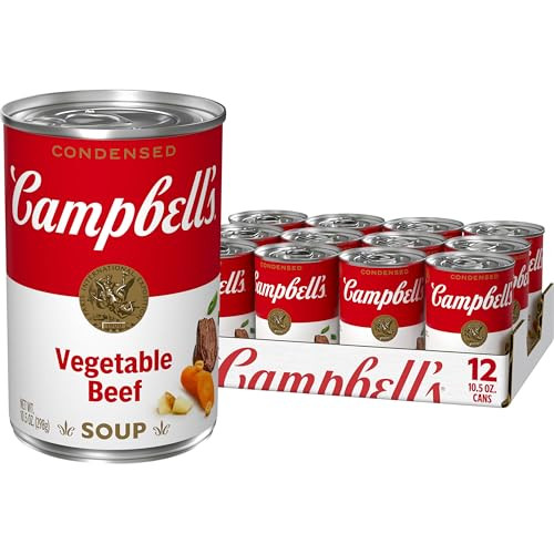 Campbell's Condensed Vegetable Beef Soup 10.5 Ounce Can (Pack of 12)