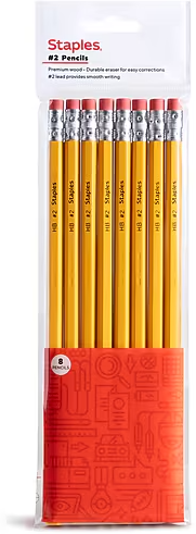 Staples Wooden Pencil 2.2mm #2 Medium Lead 8-Pack Deal