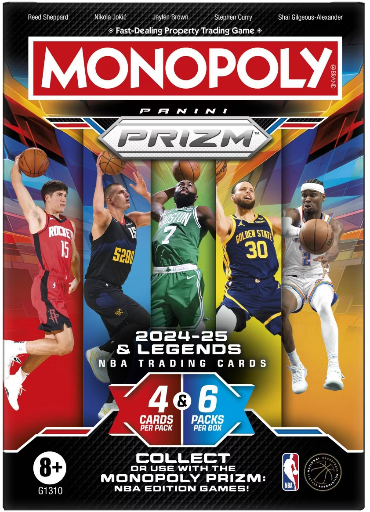 Monopoly Panini Prizm 2024-25 NBA Basketball Trading Cards Booster Box