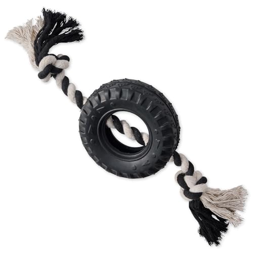 Pet Passion Natural Rubber Tire & Organic Cotton Rope Pull Dog Toy Small Deal