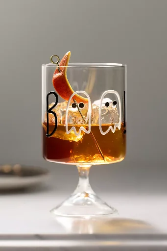 Anthropologie Word Play Halloween Wine Glass Deal