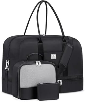 IBFUN Large Canvas Weekender Bag for Women