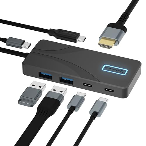 SABRENT 5-Port 10Gbps USB Type-C Hub w/ 100W PD & 4K@60Hz