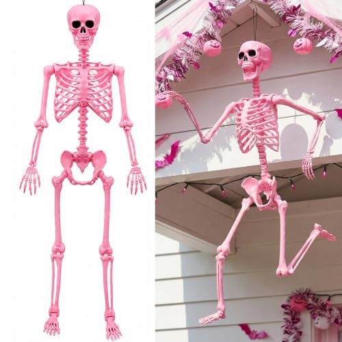 2-Pack 5.5' Watayo Halloween Large Pink Skeleton w/ Movable Joints