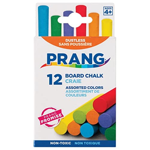 Prang Board Chalk 12-Count (Assorted Colors)
