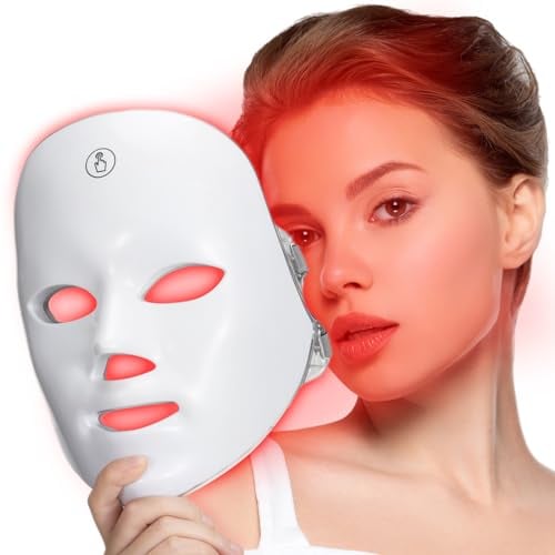 SUERBEATY Red Light Mask For Face, 7-1 Colors
