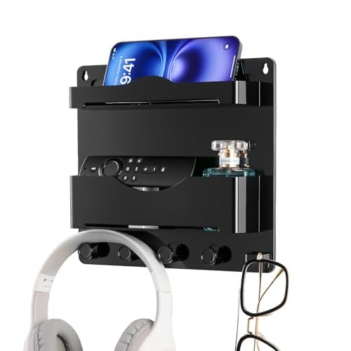 9.76" x 9.05" Bedside Wall Mount Shelf Organizer w/ Accessories Hooks Deal