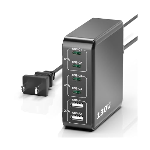 MSTJRY 130W 6 Port GaN Fast USB C Charger Station Deal