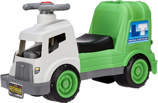 Little Tikes Dirt Diggers Garbage Truck Scoot Ride-On w/ Working Horn & Trash Bin