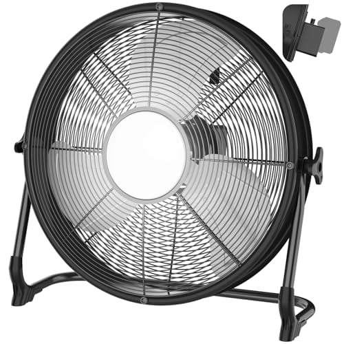16" Battery Powered Floor Fan with LED Light Compatible with Milwaukee M18 Deal