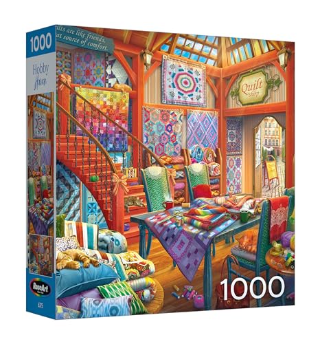 RoseArt Hobby Haven Quilt Shop 1000 Piece Jigsaw Puzzle