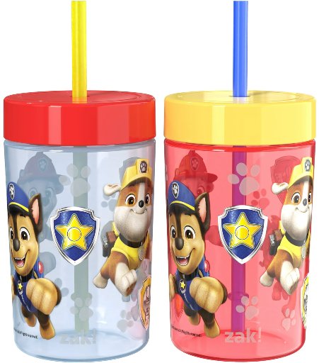 Zak Designs 2-Pack 16oz Kids Tumbler with Straw, Paw Patrol