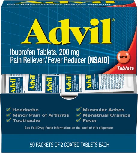 Advil Pain Reliever and Fever Reducer 200mg 100 Count