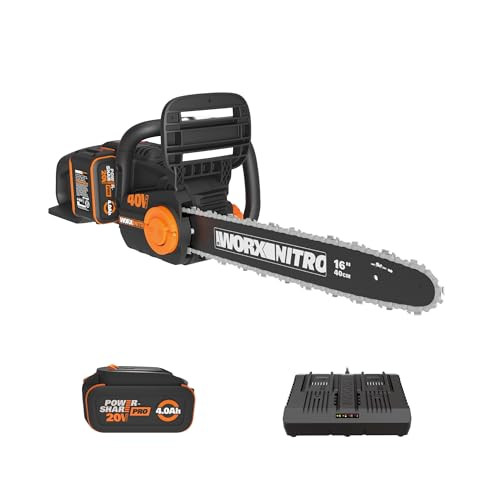 Worx Nitro 40V 16" Cordless Brushless Chainsaw 4.0 Ah