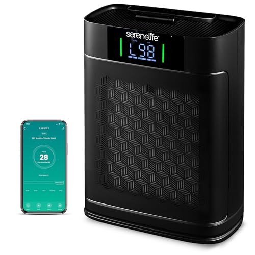 SereneLife HEPA Ultra-Quiet Air Purifier for Home w/ Smart WiFi & App Control 1076 Square Feet
