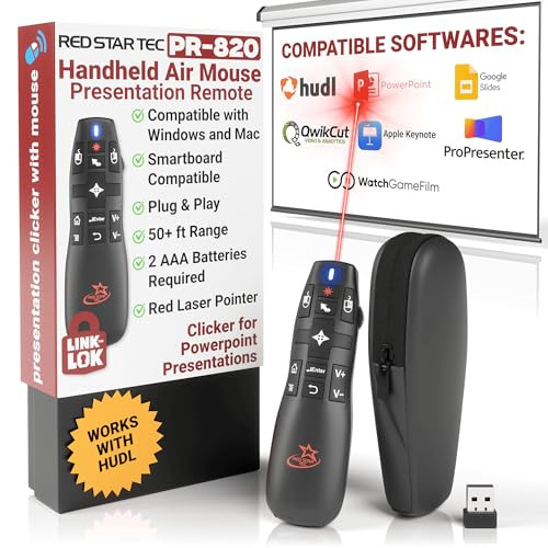 PR-820 Wireless Presentation Clicker with Laser Pointer