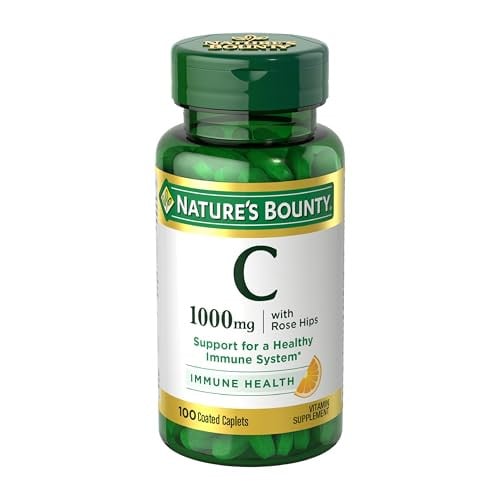 Nature’s Bounty Vitamin C + Rose HIPS Coated Vegetarian Caplets 100-Count 1000mg Deal