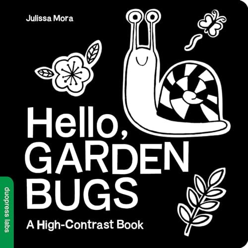 Hello, Garden Bugs: A High-Contrast Book, Board Book