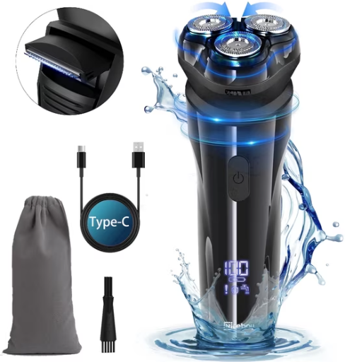 Nicebay Electric Razor Wet/Dry Shaver LED Display Type C IPX7 Deal