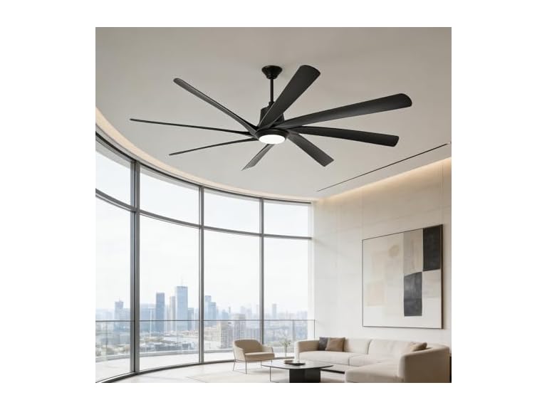Parrot Uncle 100 Inch Ceiling Fan with Light and Remote