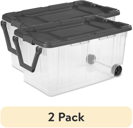 Sterilite XL Wheeled Storage Bin 2-Pack, 40 Gallon Deal