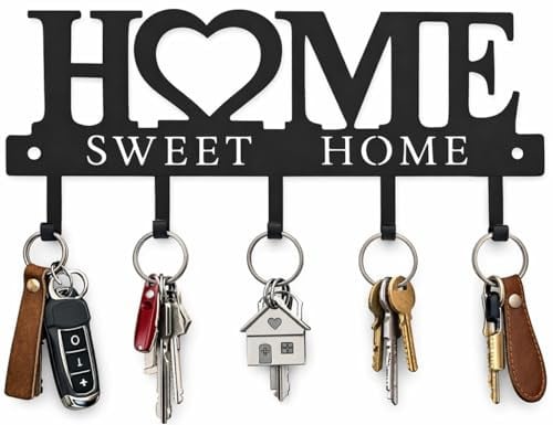 Conwithna Sweet Home Metal Key Holder Hooks Organizer 9.8" Deal