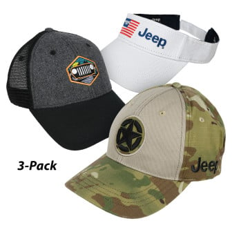 Jeep Headwear Caps 3-Pack