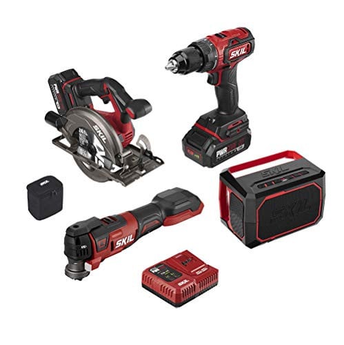 SKIL PWR CORE 20 Brushless 20V 4-Tool Combo Kit with 2.0Ah and 4.0Ah Batteries Deal