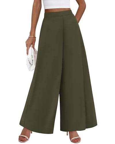 KIRUNDO Palazzo Pants for Women Loose Wide Leg Trousers Deal
