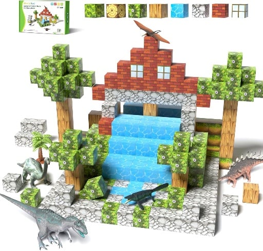 108PCS Dinosaur Magnetic Toy Blocks  