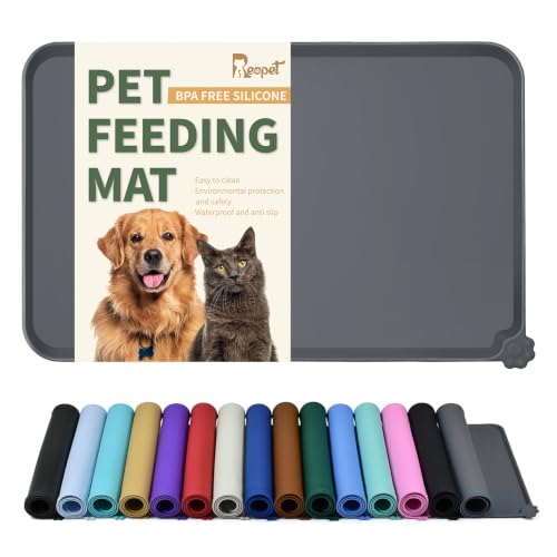 Reopet 18.5" x 11.5" Silicone Waterproof Non-Slip Pet Feeding Mat