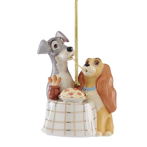 Lenox Lady and the Tramp Ivory Porcelain Ornament