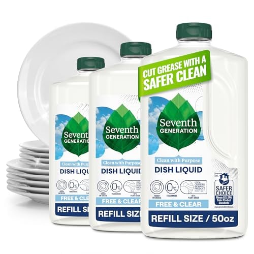 Seventh Generation Hand Wash Dish Liquid Soap Refill Free & Clear 3-Pack 50-Oz Deal