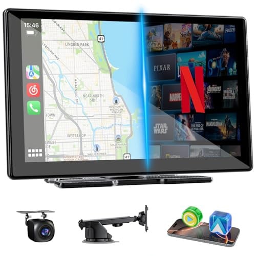 9" Wireless CarPlay/Android Auto Touchscreen Display w/ Built-In Netflix, YouTube, TikTok & HD Backup Camera Deal