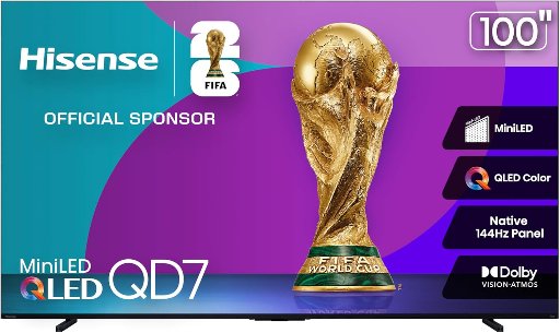 Hisense 100" 4K UHD Mini-LED QLED 144Hz Smart Fire TV
