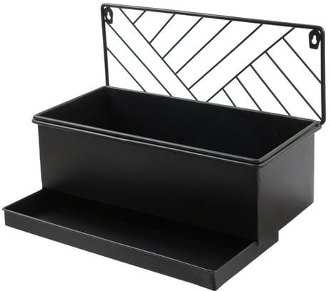 Mainstays Black Wall Hanging Planter with Removable Tray, 13.6 in L x 6.8 in W x 10 in H Deal
