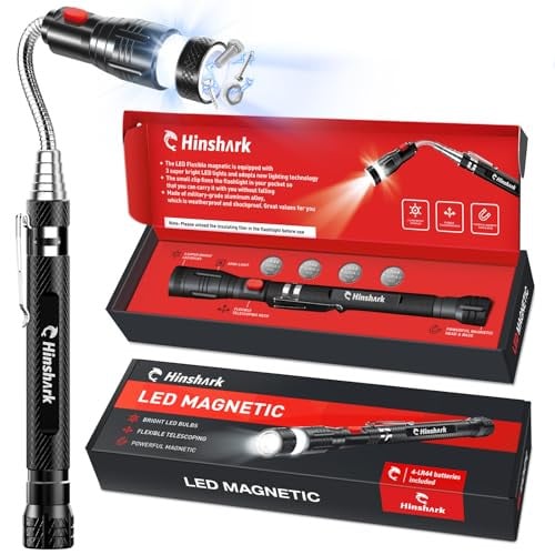 Hinshark Extendable Telescoping Magnetic Pickup Tool w/ LED Flashlight Deal