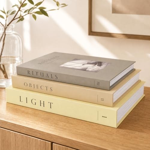 Decorative Faux Books Set of 3 for Coffee Table Decor