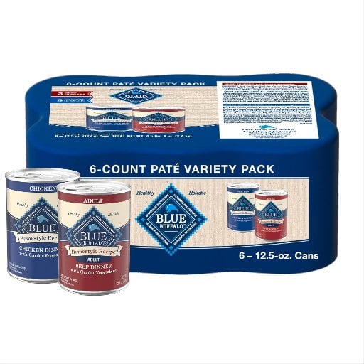 Blue Buffalo Homestyle Recipe Natural Adult Wet Dog Food (Chicken & Beef) 6-Pack 12.5-Oz Deal