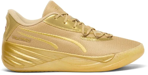 PUMA All Pro Nitro Gold Rush Basketball Men's Gold Sneakers Athletic Shoes