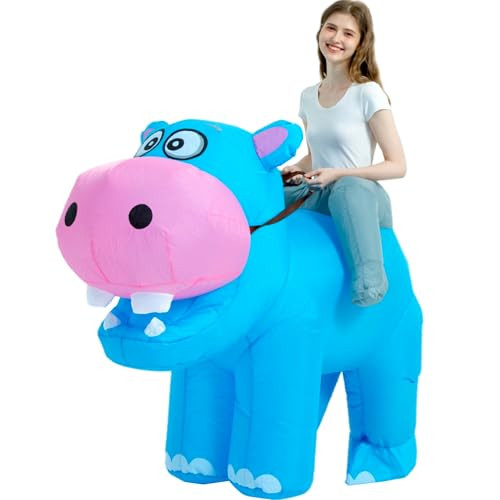 One Casa Inflatable Riding Hippo Costume