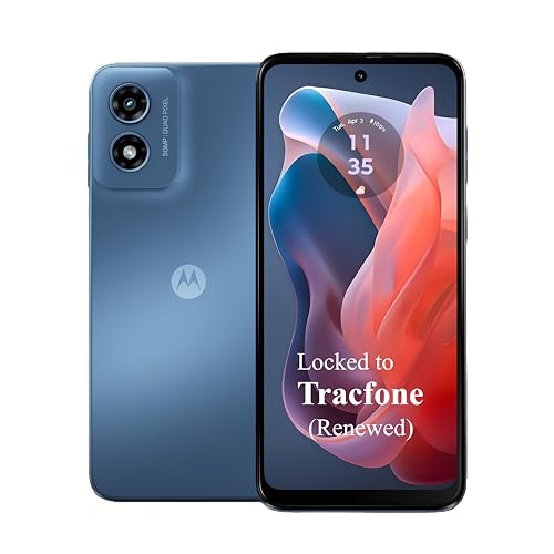 Tracfone Moto g Play 64GB/4GB 2024 Renewed Phone with 1-Yr Plan Deal