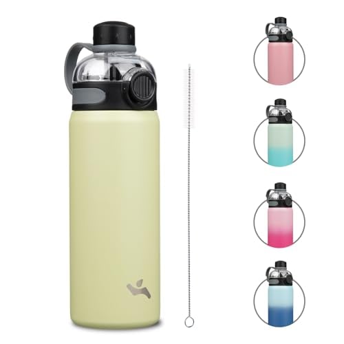 Konokyo 24 oz Insulated Stainless Steel Water Bottle with Straw Lid Deal