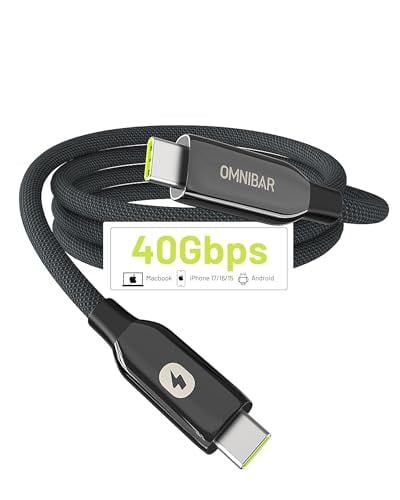 Omnibar 240W USB C to USB C Cable 3FT, USB4 40Gbps Deal