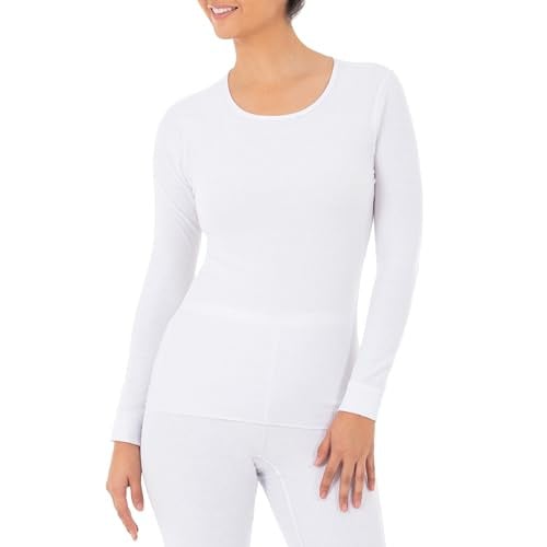 Fruit of the Loom Women's Micro Waffle Thermal Top (White)