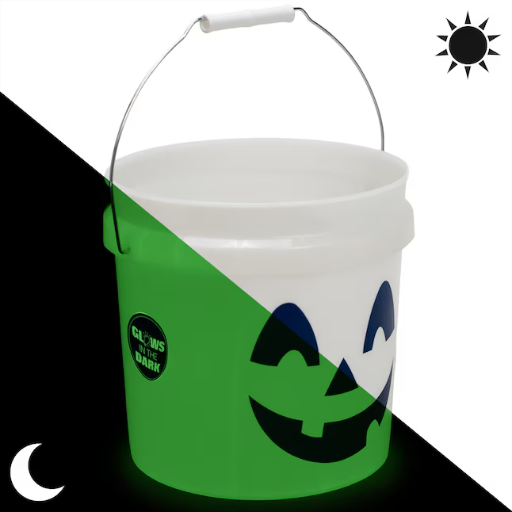 Lowe's Halloween Glow in the Dark 2-Gallon Plastic Clear General Bucket