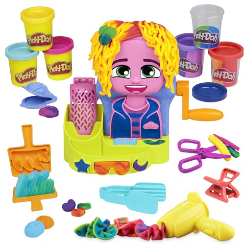 Play-Doh Hair Stylin’ Salon Playset with 6 Cans